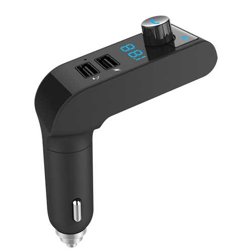 Bakeey LED Bluetooth Car Kit - Hands-Free Calling, TF Card & USB Music Player, Fast Car Charger for iPhone, Android Phone & Tablet - Perfect for Road Trips & Commuting