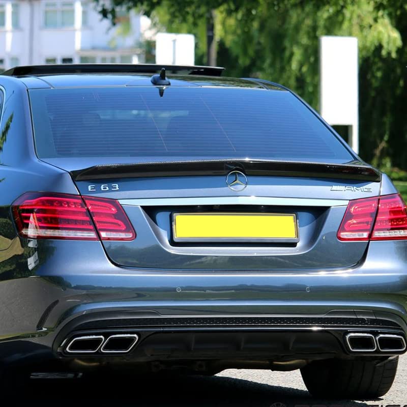 EPARTS Real Carbon Fiber Rear Spoiler Wing Trunk Lid Extended Spoiler for 2010-2016 Mercedes-Benz W212 E-Class | Premium Car Styling & Performance Upgrade
