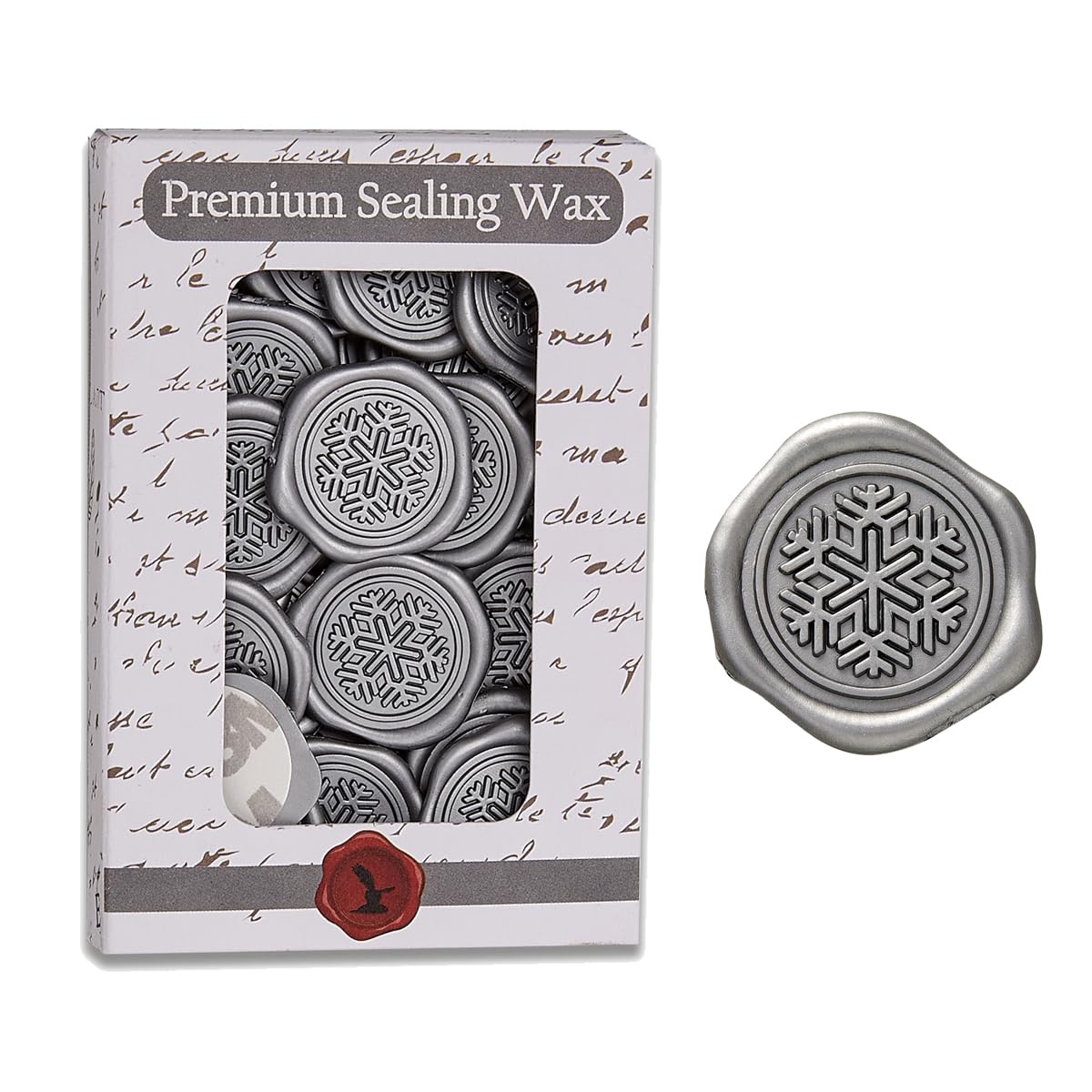 Snowflake Christmas Wax Seal Stickers - 25 Self-Adhesive Envelope Seals for Holiday Cards, Gift Wrapping & Scrapbooking - Festive Winter Decorations for Letters, Invitations & DIY Crafts