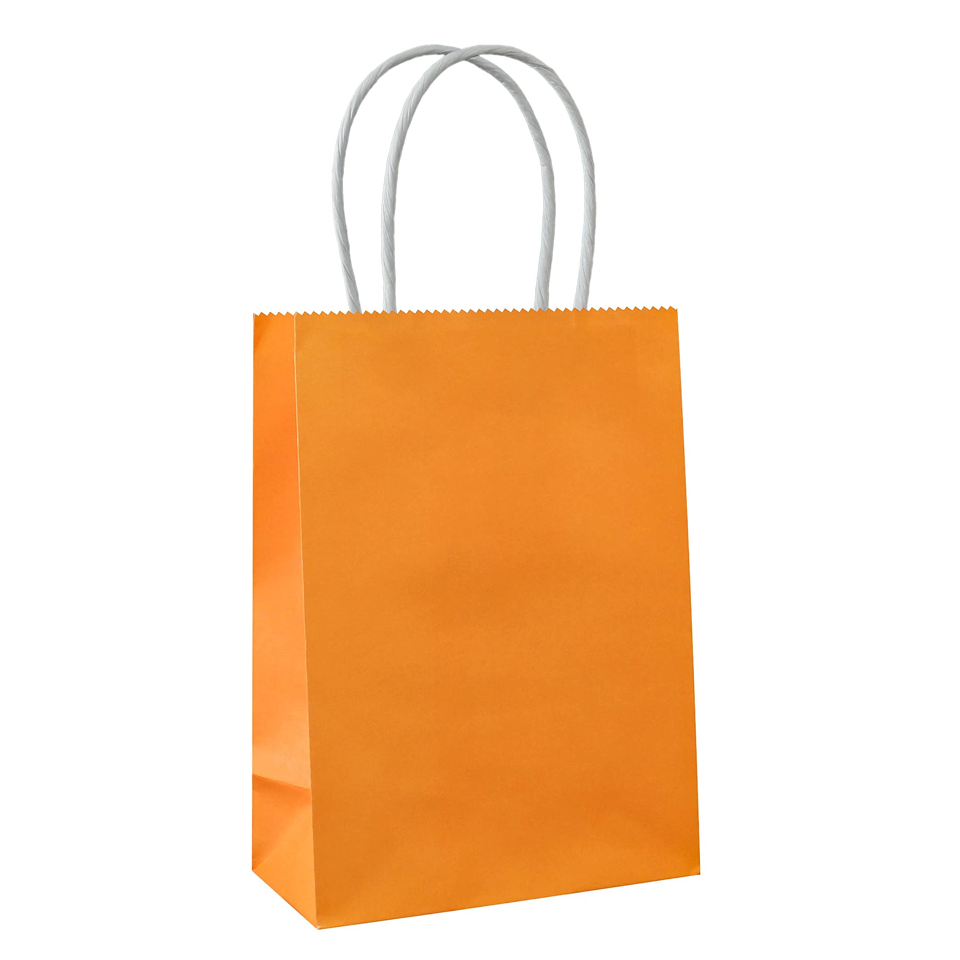 ADIDO 25-Pack Small Orange Kraft Paper Gift Bags with Handles - 5.9