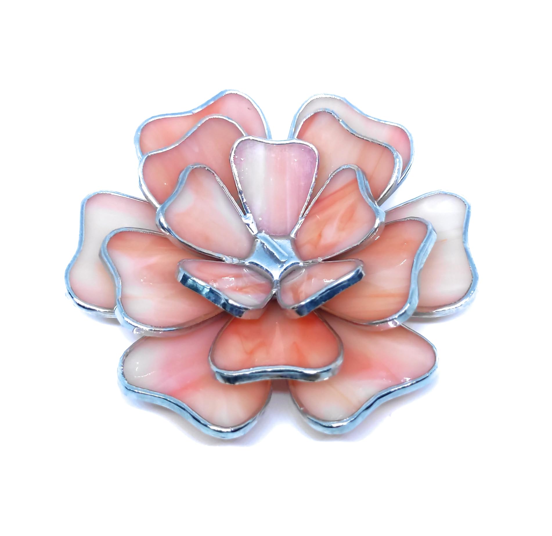 Opalescent Glass Flower Ring Holder - Elegant Wedding Ring Dish for Bride & Bridesmaids | Perfect Valentines Day Gift for Her, Engagement Ring Keeper & Flower Girl Gift in Dusty Rose | Ideal for Home Decor, Jewelry Storage & Special Occasions