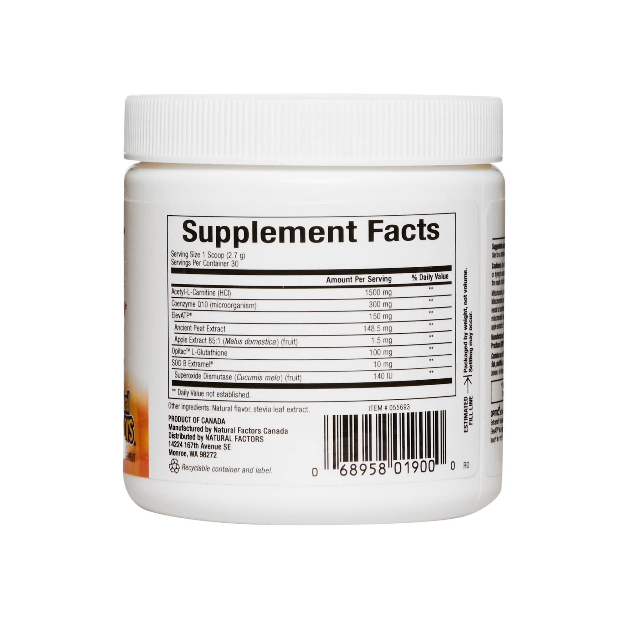 Natural Factors RegenerLife Powder - Cellular Energy Support & Fatigue Reduction Supplement (2.86 oz) | Boost Vitality for Active Lifestyles & Post-Workout Recovery
