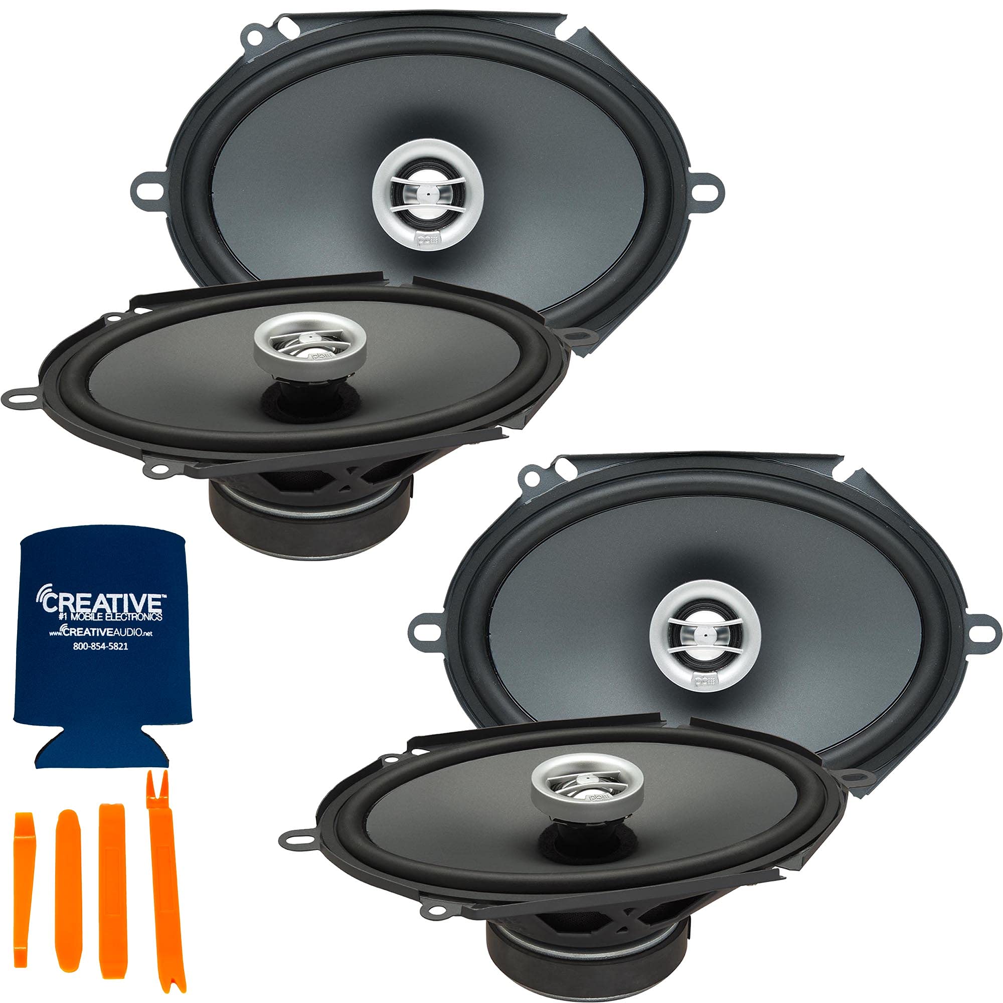 PowerBass OE-682 6x8 Inch 2-Ohm Coaxial Car Speakers (2-Pack) - Premium Sound Quality for Trucks, SUVs & Sedans - Perfect for Upgrading Factory Audio System