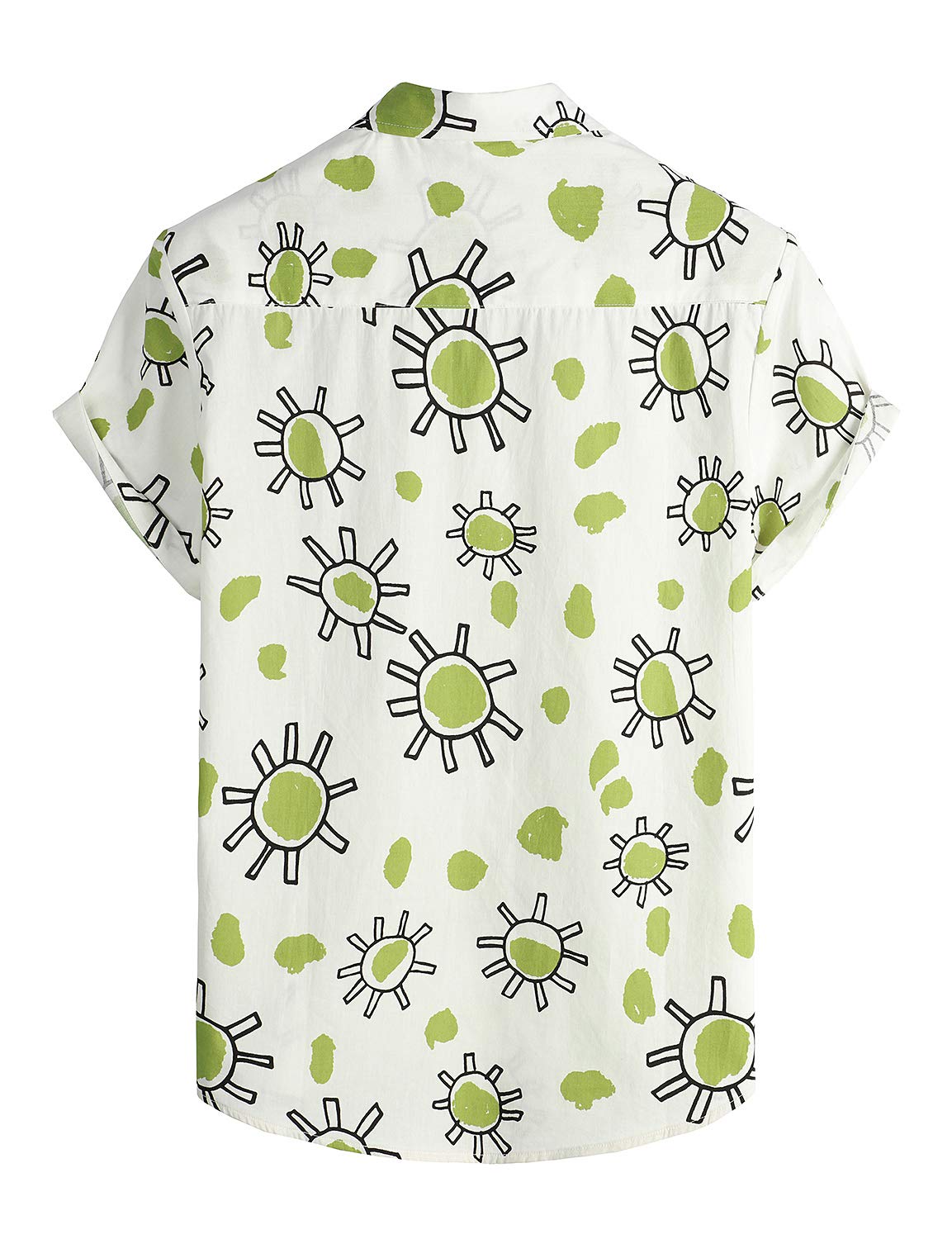 VATPAVE Men's Hawaiian Shirt Floral Print Button Down Short Sleeve Casual Summer Shirt for Beach Vacation, Luau Party & Tropical Getaway