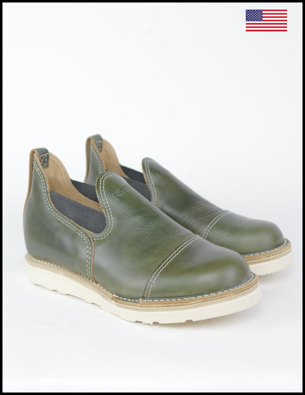 Wesco Boots X The Shop Romeo Olive Horween CXL Leather Work Boots - Durable & Stylish for Outdoor Work, Hiking & Casual Wear