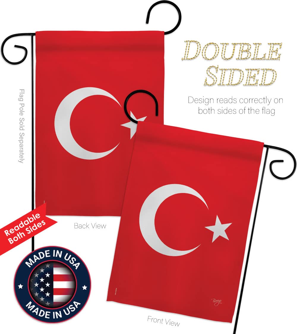 Turkey Garden Flag Set with Stand - Double-Sided Yard Decor for Home & Gifts