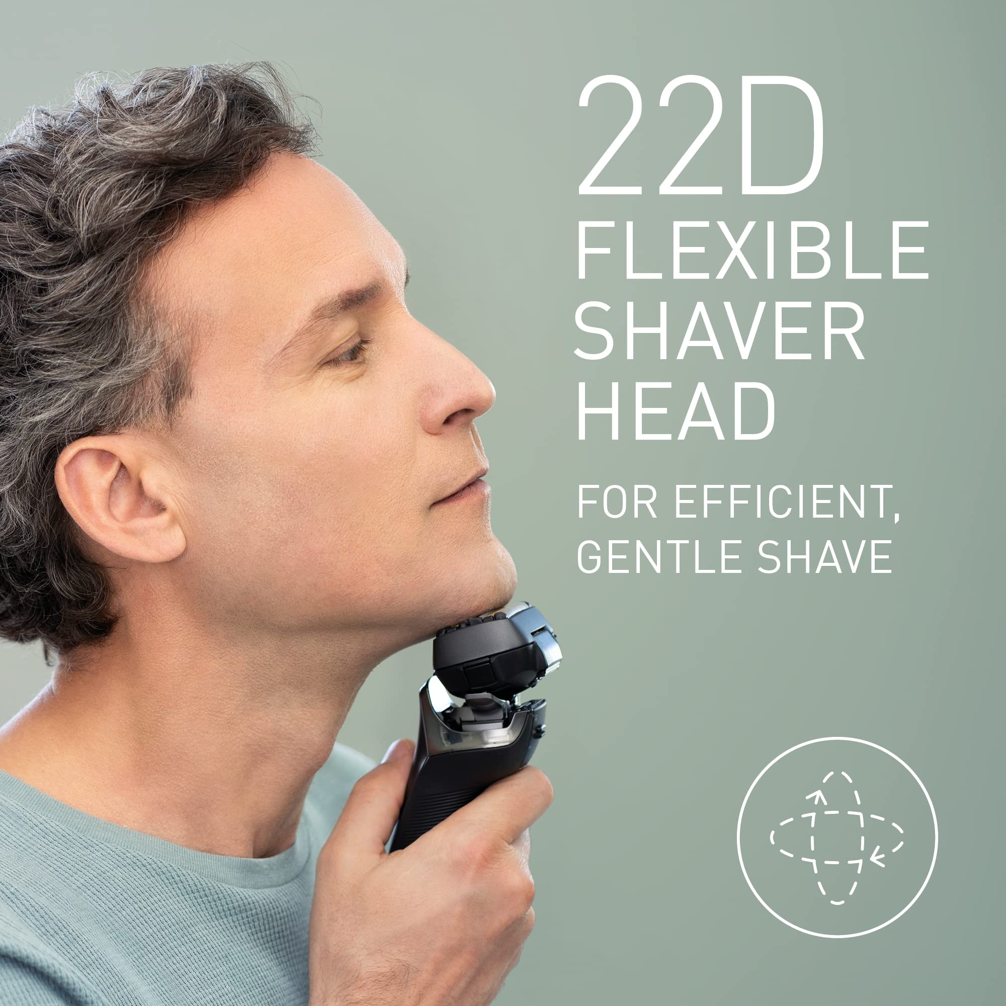 Panasonic ES-LS9A Men's Electric Shaver - 6-Blade Wet/Dry Rotary Razor with Cleaning & Charging Station - Smooth Shaving for Sensitive Skin - Perfect for Travel & Daily Grooming Routine