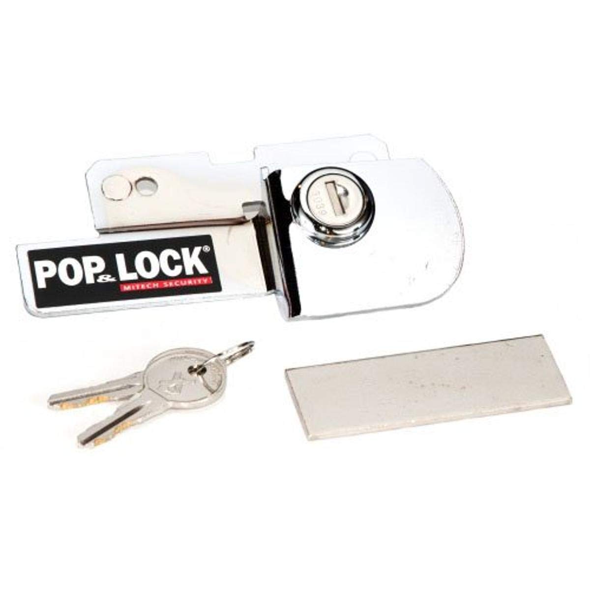 Pop & Lock PL2500C Chrome Manual Tailgate Lock for Ford F150 F250 Explorer Sport Trac - No Factory Lock Needed | Secure Truck Bed & Prevent Theft for Work & Outdoor Adventures