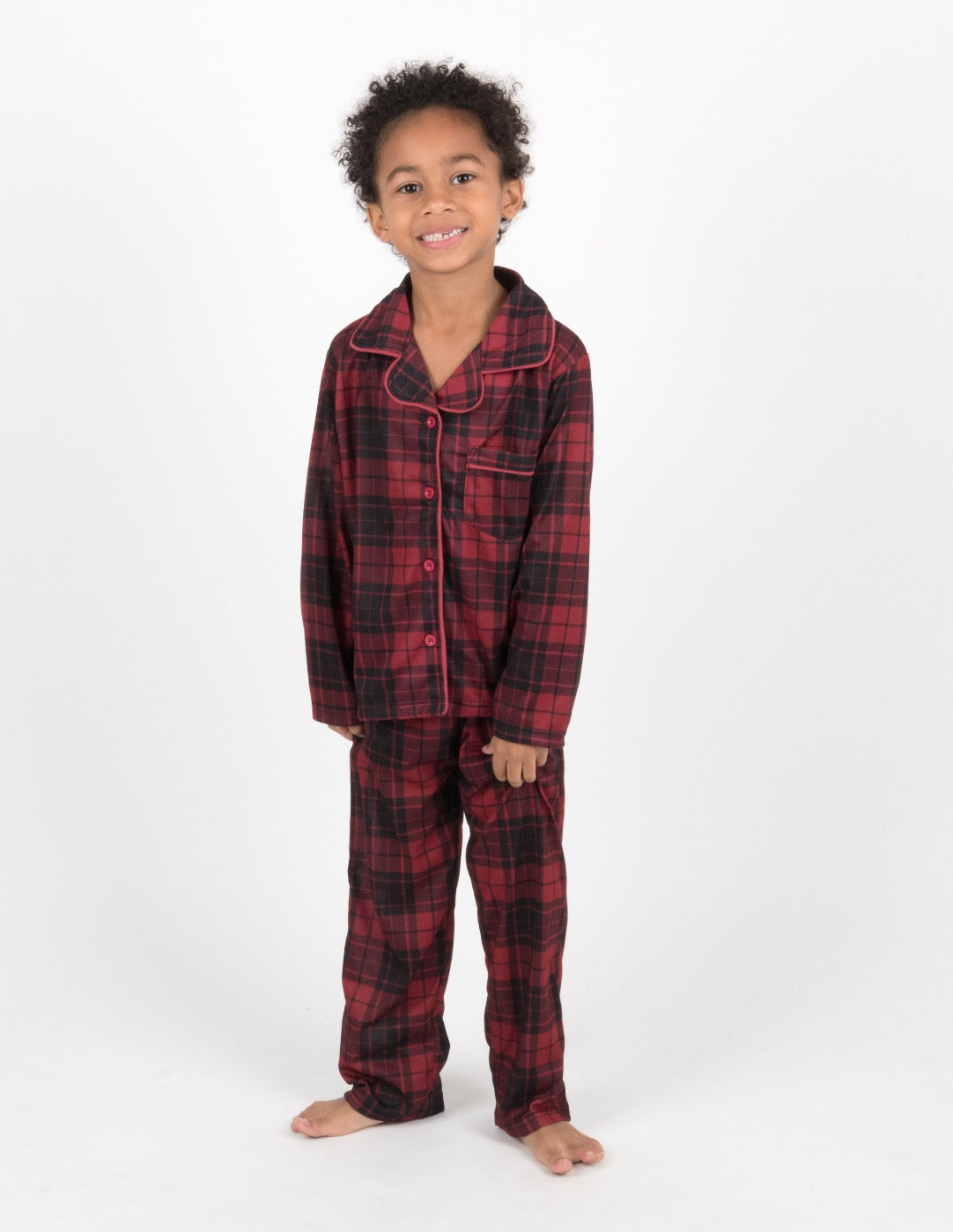 Red & Black Plaid Matching Family Pajama Set - Christmas Holiday Pajamas for Family Photos, Cozy Sleepwear & Festive Matching Outfits
