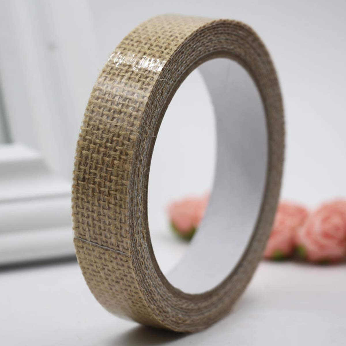 SUPVOX 2-Pack Flax Tape - 15mm Wide Decorative Masking Tape for DIY Scrapbooking, Crafts, Journaling & Home Decor - Self-Adhesive Washi Tape for Gift Wrapping, Bullet Journals & Card Making