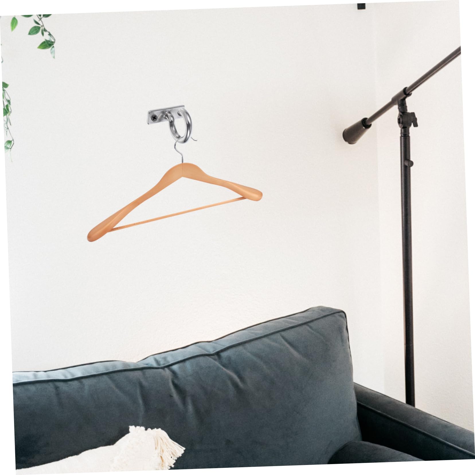 DOITOOL Stainless Steel Ceiling Hooks with Screws & Eye Plate - Heavy Duty Wall Mount Hooks for Garments, Ceiling Fans, Plants & Home Decor - Perfect for Closet Organization & Hanging Decorations