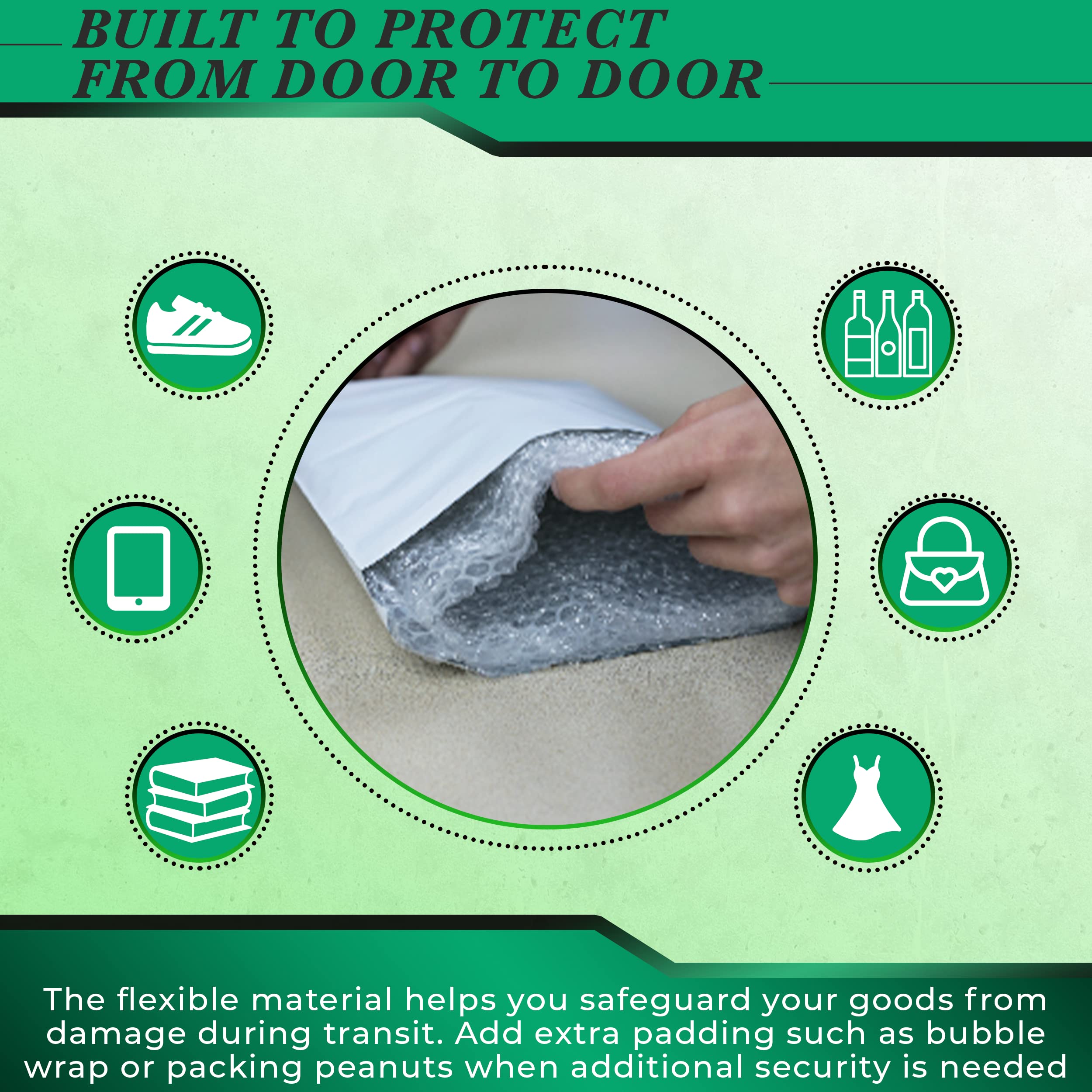 8000 Pack 4x6 White Self-Sealing Poly Mailers - 2 Mil Thick Secure Shipping Envelopes for E-Commerce | Waterproof Mailing Bags for Small Packages, Documents & Online Store Deliveries (Perfect for Amazon FBA, eBay & Etsy Sellers)