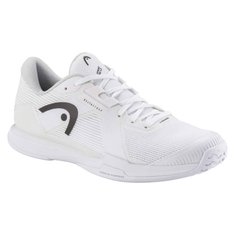 Head Sprint Pro 4.0 Men's Tennis Shoes - Lightweight Performance Court Shoes for Men - White/Black - Perfect for Competitive Matches & Training Sessions