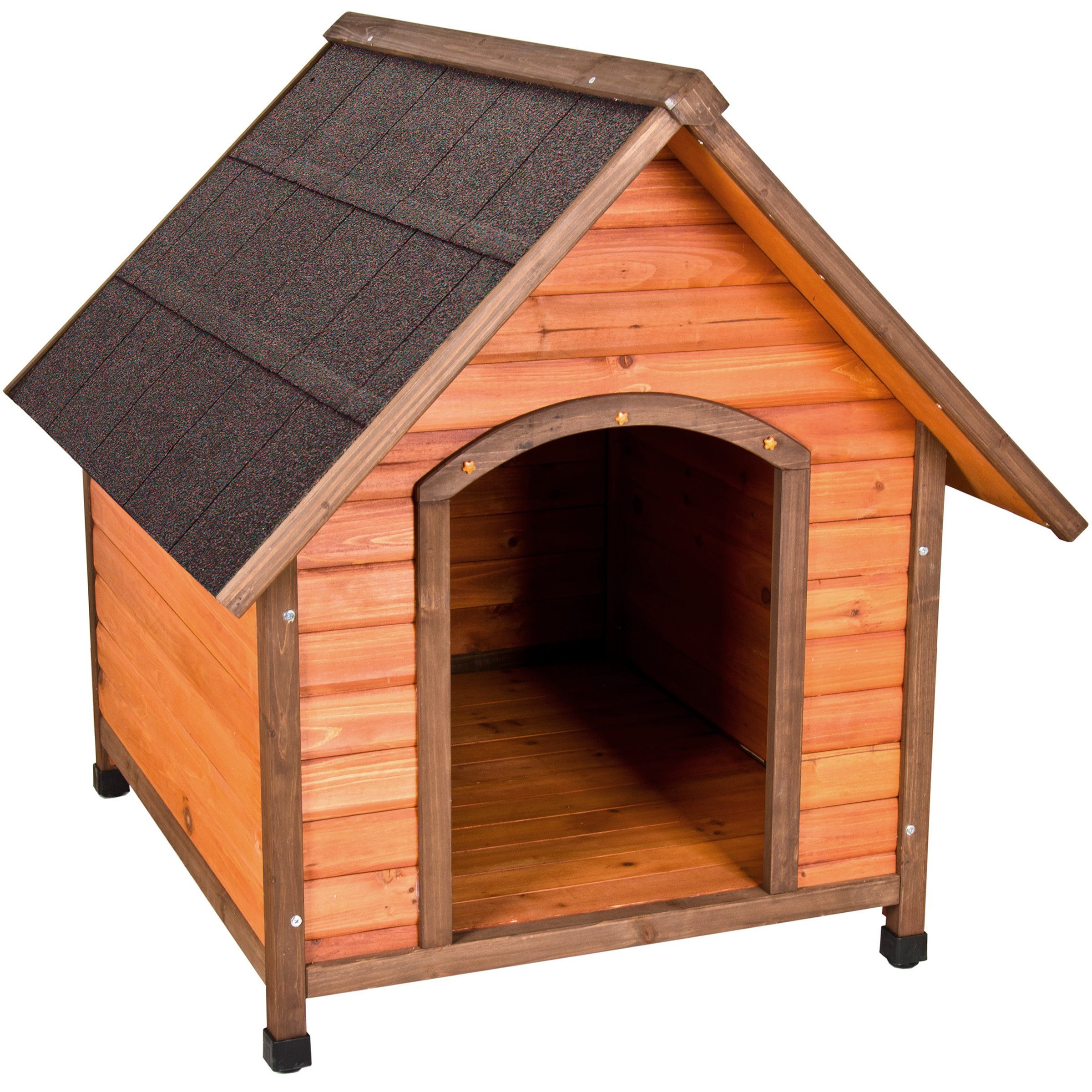 Premium Plus A-Frame Fir Wood Dog House - Extra Large Outdoor Pet Shelter for Large Dogs, Weather-Resistant & Durable - Perfect for Backyard, Patio, or Garden Use