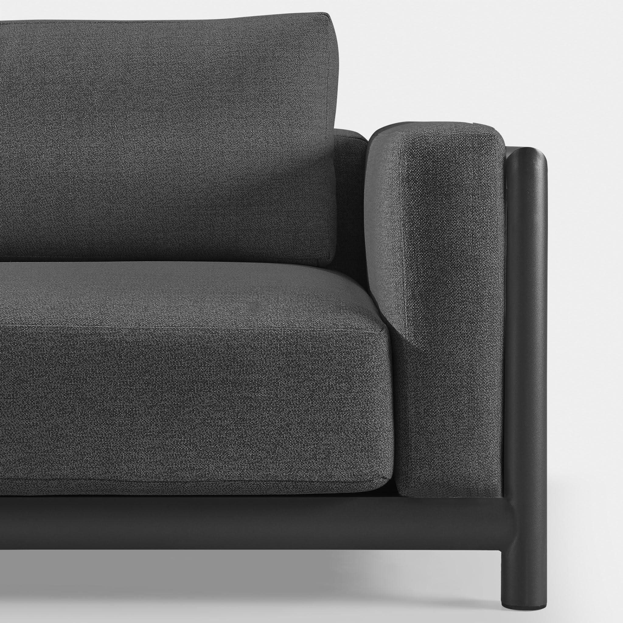 Moab Sofa 108 - Modern 3-Seater Fabric Couch with Sturdy Wooden Legs for Living Room, Lounge, and Office Use
