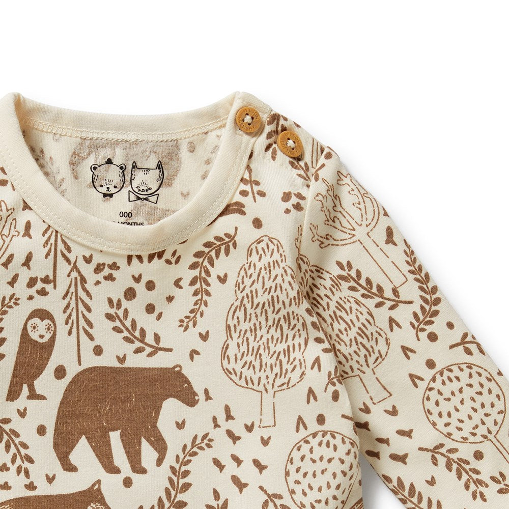Organic Winter Forest Bodysuit for Babies - Soft, Eco-Friendly & Hypoallergenic - Perfect for Newborns, Infants & Toddlers - Ideal for Winter Outfits, Family Photos & Cozy Home Wear