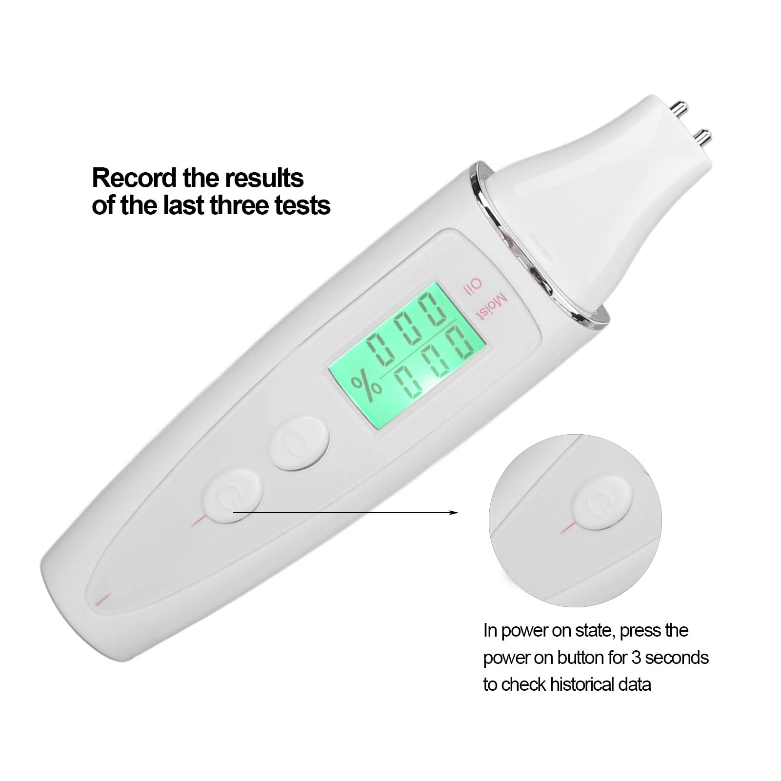 Smart Digital Skin Analyzer Pen - Portable Facial Skin Tester & Moisture Detector for Home, Beauty Salon & Spa | Precise Skin Care Analysis Device (White) | Perfect for Daily Skincare Routine & Professional Treatments