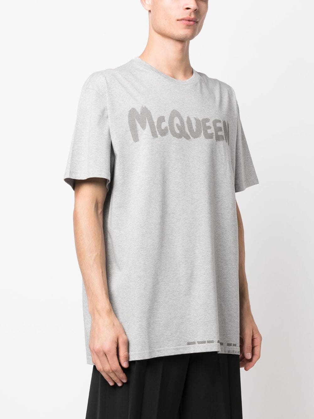 Alexander McQueen Men's Grey T-Shirts & Polo Shirts - Stylish Casual & Business Wear for Men