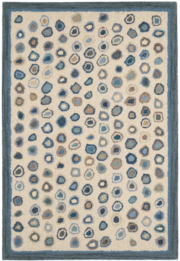 Dash & Albert Cat's Paw Hand Hooked Wool Rug - Soft Non-Slip Area Rug for Living Room, Bedroom, Nursery & Home Decor