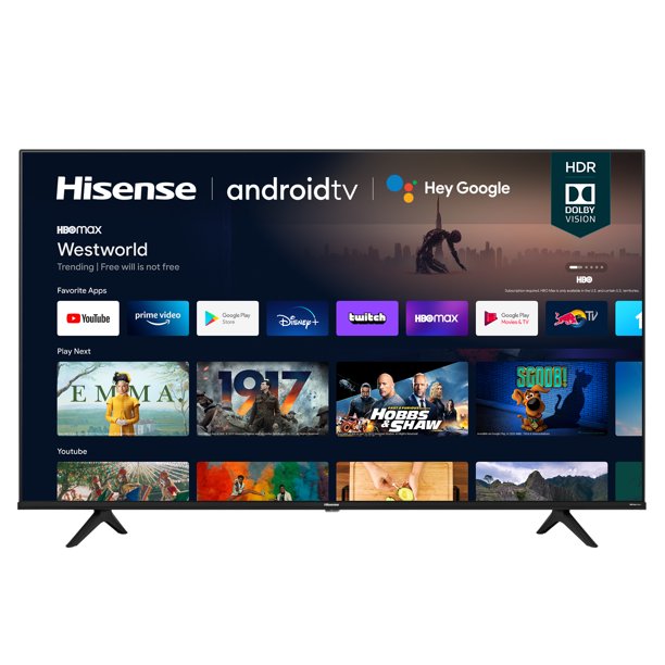 Hisense 50A6G 50-inch 4K UHD Smart Android LED TV with HDR, Voice Remote - Perfect for Home Theater, Gaming & Streaming Entertainment