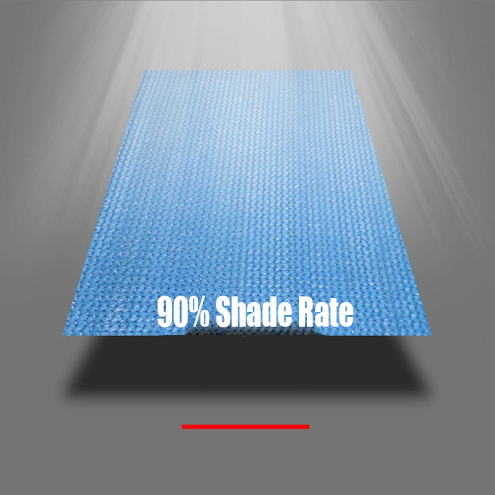 UV-Resistant Sun Shade Cloth with Grommets - 3x4m Blue Shade Sail for Garden, Greenhouse & Plant Protection | Easy Installation Outdoor Sunblock Netting for Patio, Pool & Backyard