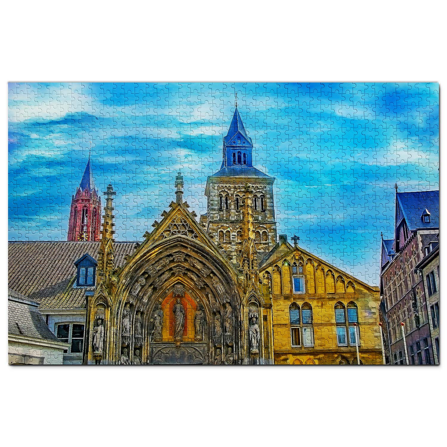 1000-Piece Holland Maastricht Wooden Jigsaw Puzzle - Premium Travel Souvenir & Home Decor for Adults, Perfect for Relaxation, Family Game Nights, and Dutch Culture Enthusiasts