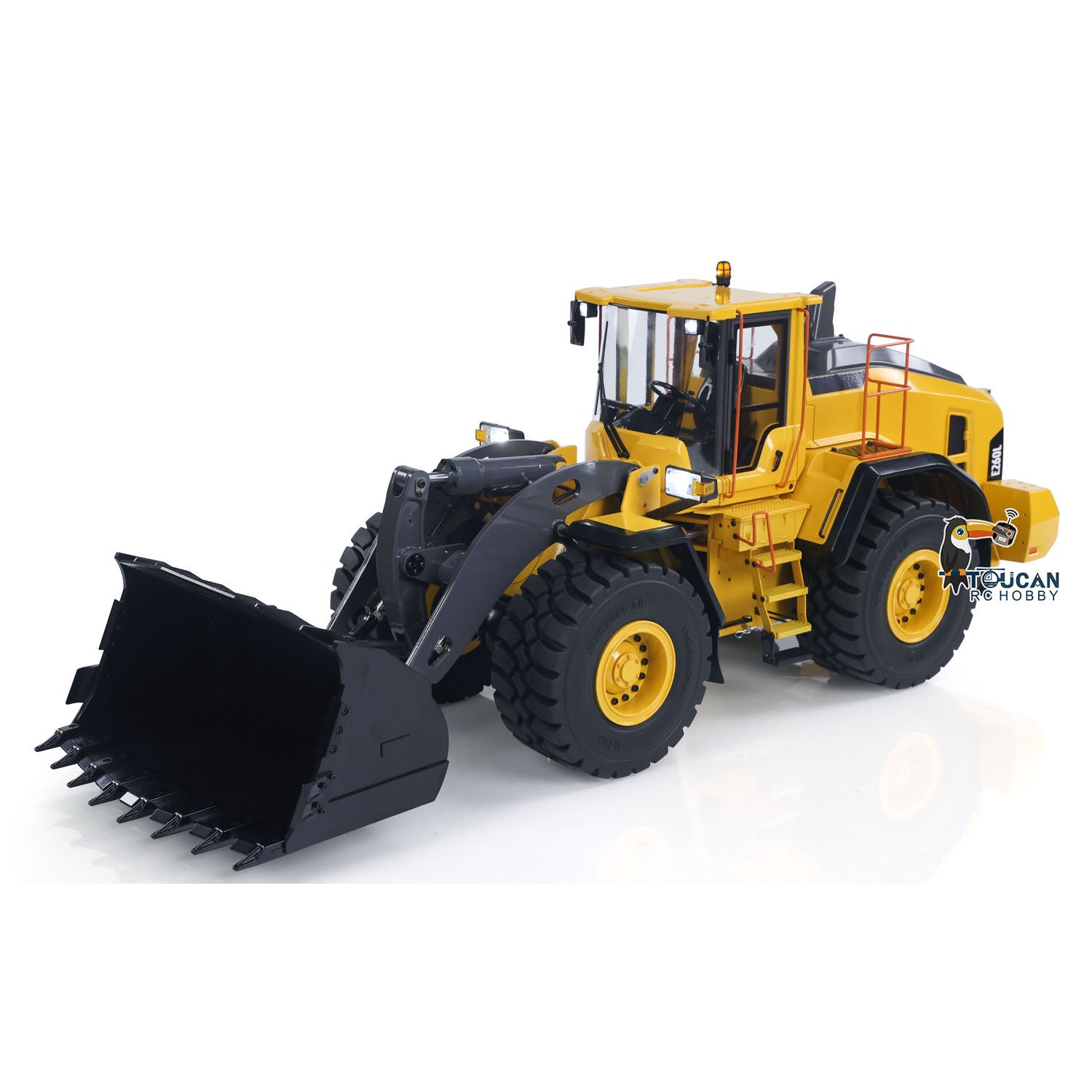 1/14 Scale RC Hydraulic Loader E260L - Metal Remote Control Construction Vehicle with Flysky ST8 Radio, Locking Differential & Fork Coupler - Perfect for Construction Simulation, Backyard Digging & RC Hobby Enthusiasts