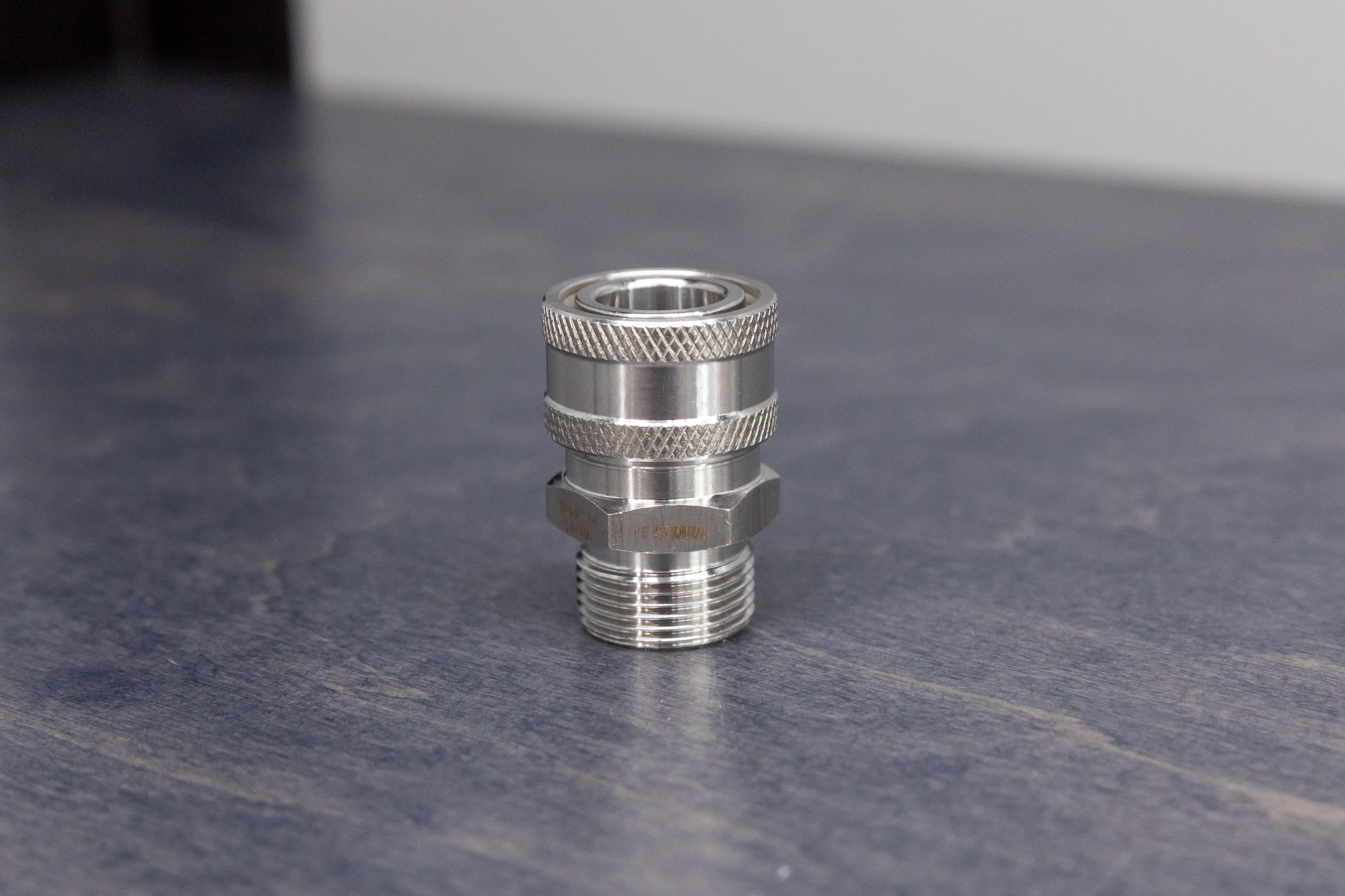 Stainless Steel M22 Male (15mm) to 3/8 Quick Disconnect Coupler Adapter - Perfect for Hydraulic Systems, Water Lines & Industrial Applications