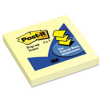 Post-it Pop-up Notes Original Canary Yellow Refills - 3 Packs, 450 Sheets - Self-Sticking Notes for Office, School & Home Organization - Sticky Memo Pads for Reminders, To-Do Lists & Bulletin Boards