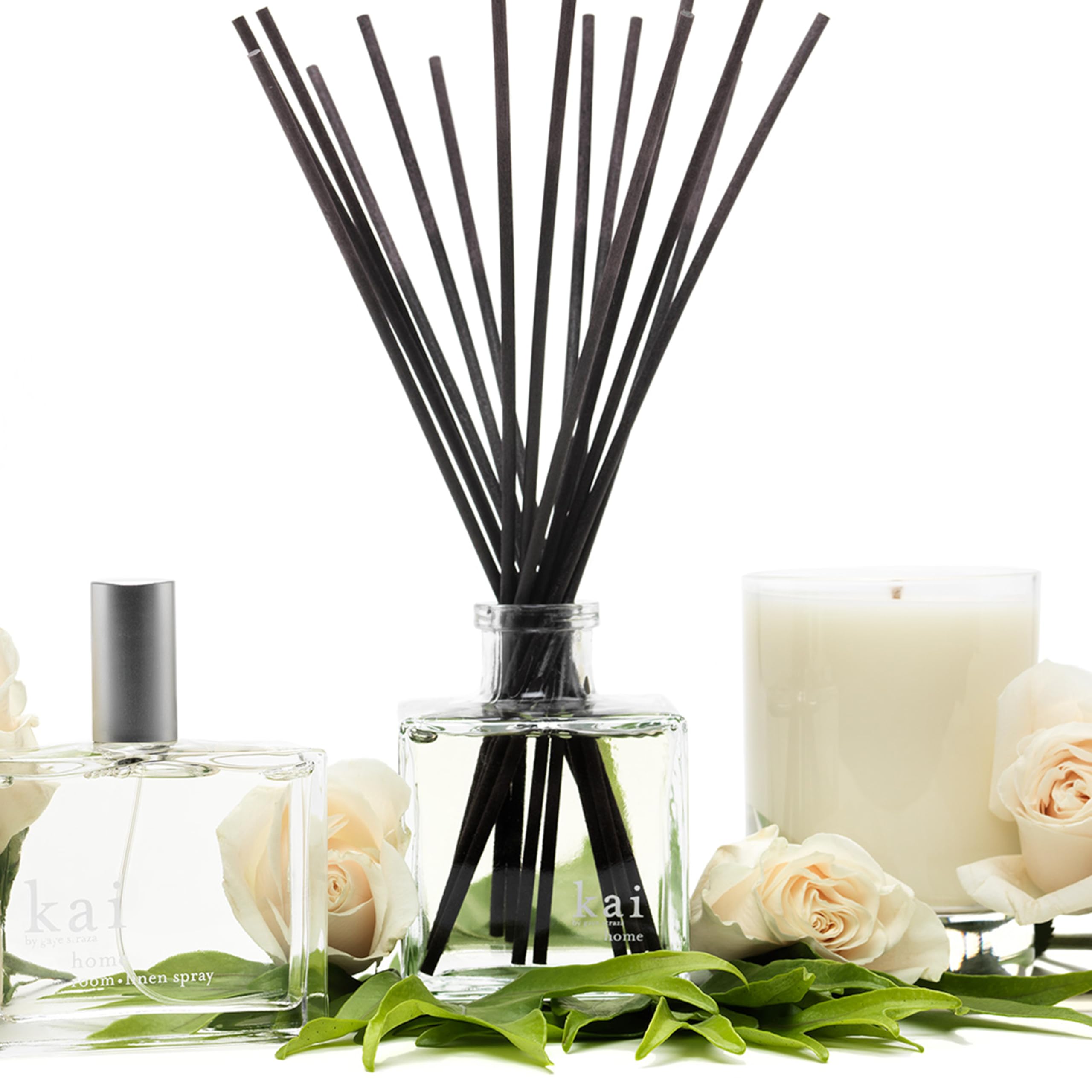 Kai Reed Diffuser - Gardenia & White Exotics Fragrance | Fresh, Light & Airy Scent | Vegan, Cruelty-Free, Recyclable | Made in USA | 6.75 fl oz | Perfect for Home, Office & Spa Aromatherapy