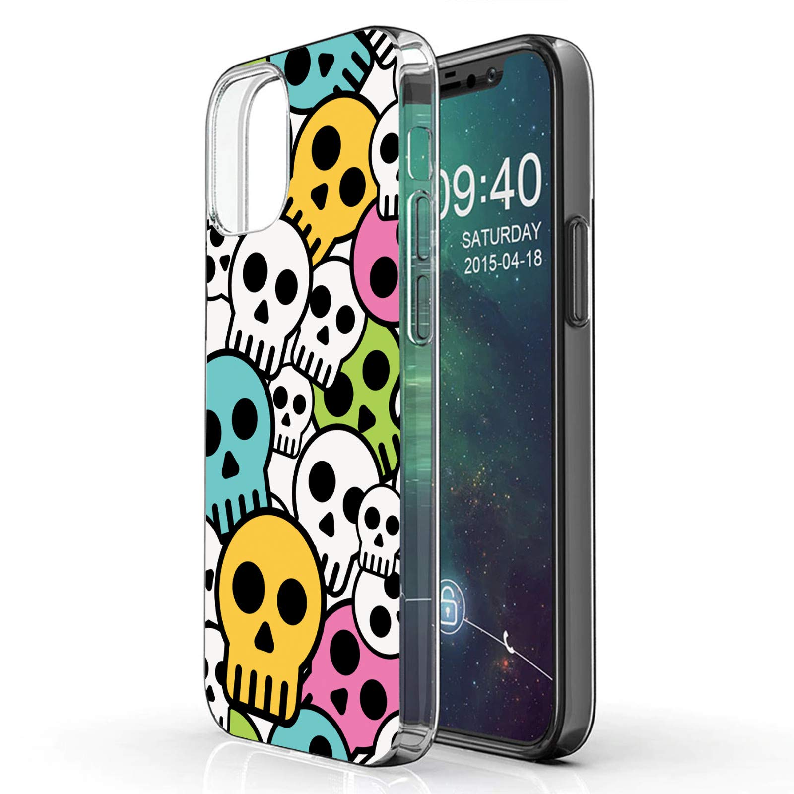 Ultra Slim TPU Case for Apple iPhone 12 Pro Max & 12 Max - Shockproof Flexible Cover with Skull Design | Perfect for Daily Protection & Stylish Outfits