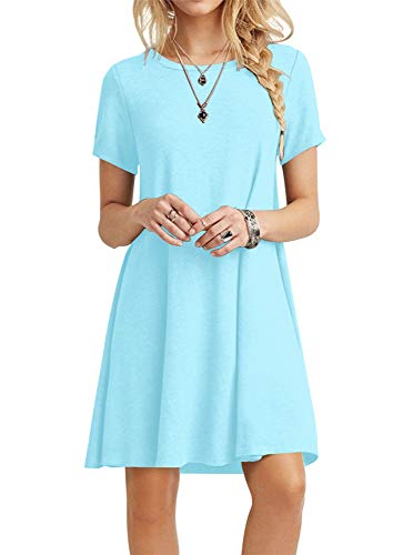 Crewneck Dress-sky Blue