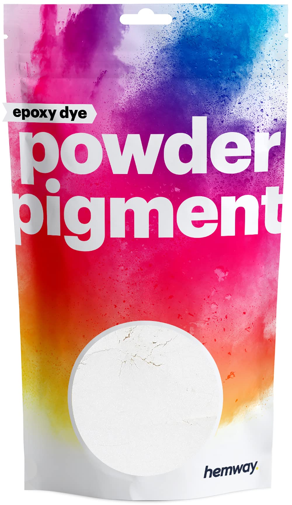 Hemway Chalk White Powder Pigment - 50g for DIY Crafts, Home Decor & Art Projects | Premium Quality Fine Pigment Powder for Painting, Resin, Soap Making & More