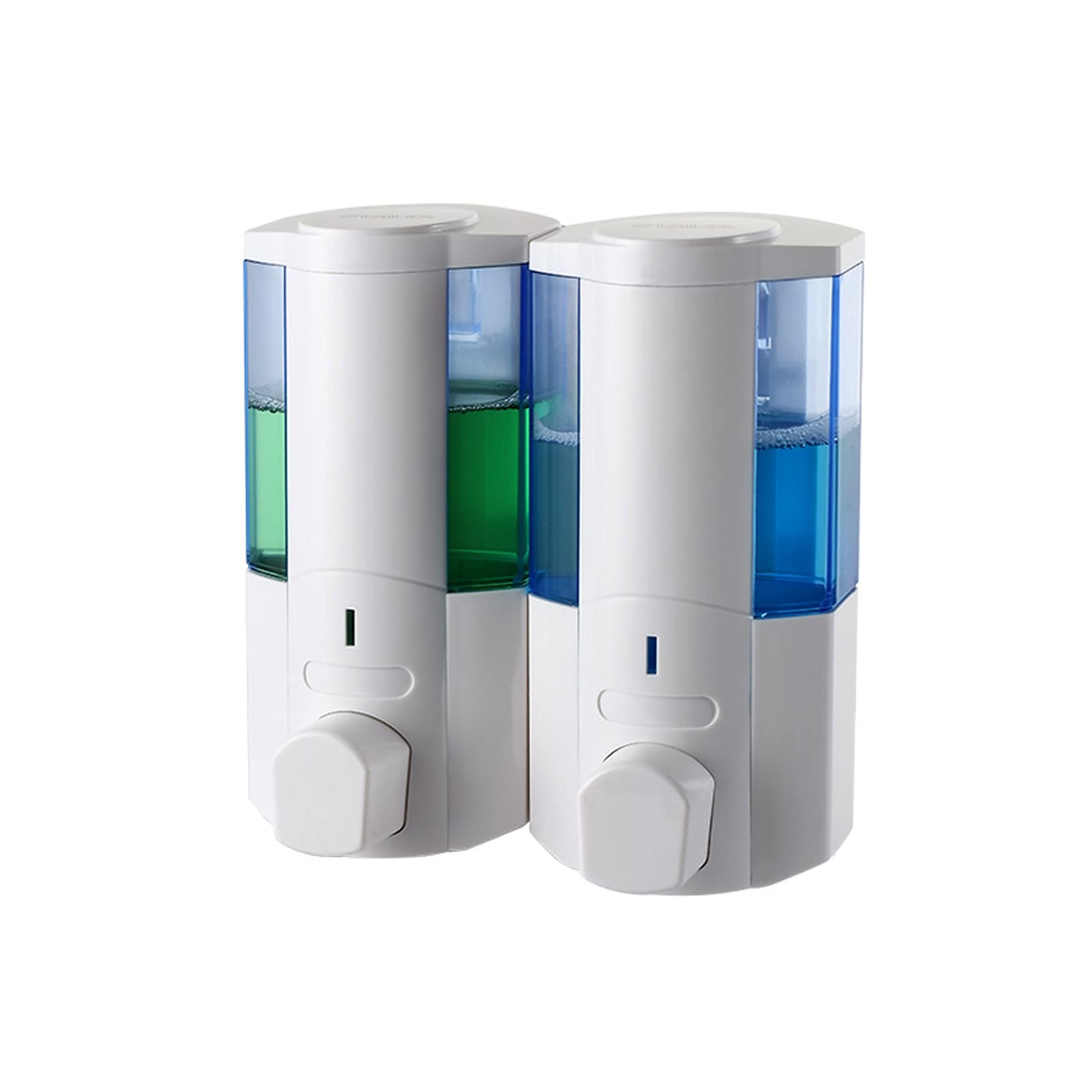 TOMYEUS Transparent Wall-Mounted Plastic Soap Dispenser - Large Capacity Liquid Hand Soap & Dish Soap Dispenser for Bathroom, Kitchen, Office & Home Use | Durable & Leak-Proof Design