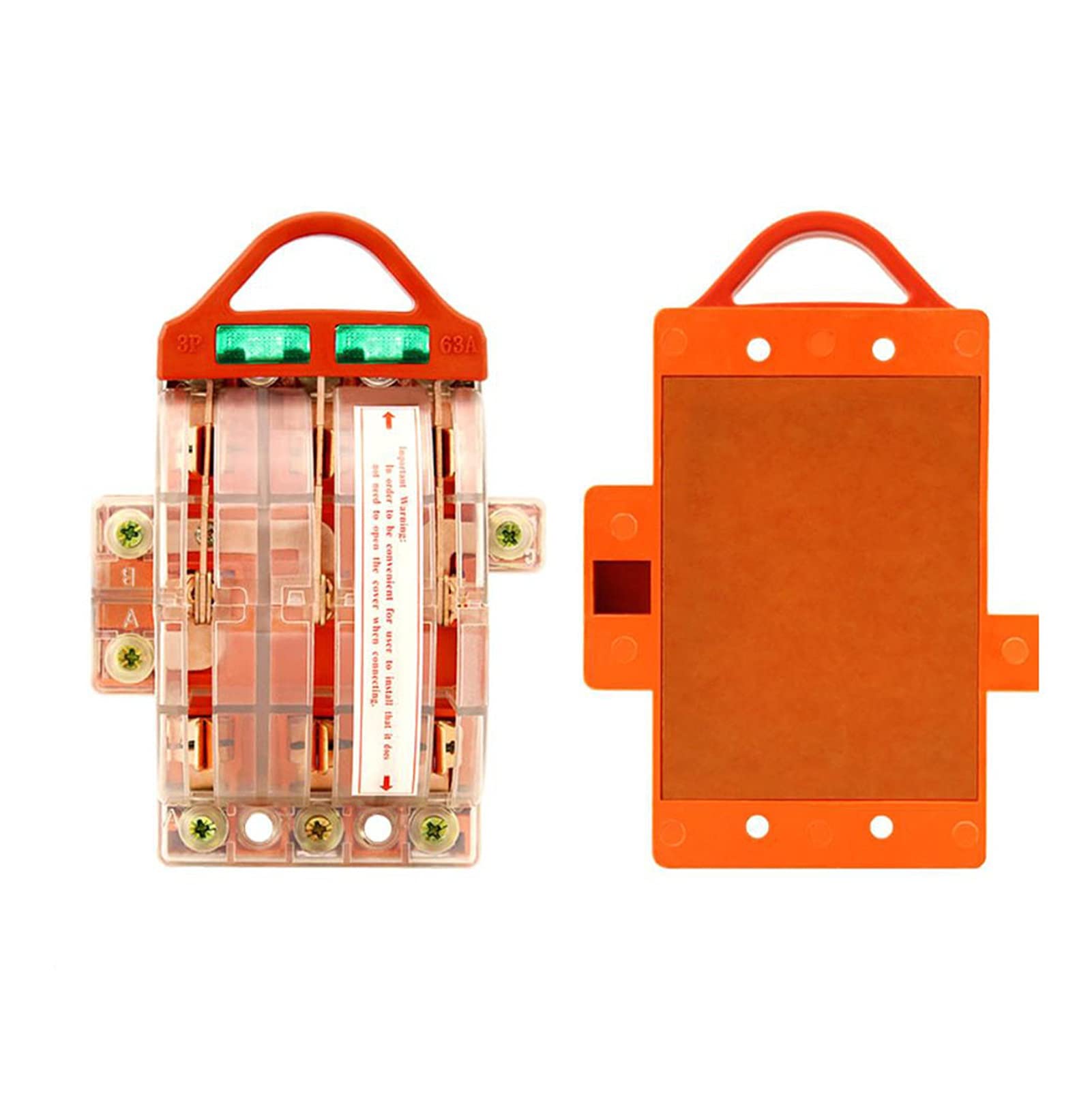 KLVN 3P 225A Transparent Knife Disconnect Switch with Lamp - 2 Pole Double Throw Safety Switch for Industrial Electrical Panels & Power Distribution Systems - Perfect for Commercial Buildings, Factories, and Machine Rooms