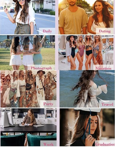 MoonEyes Silky Soft 5-Clip Curly Brown Synthetic Hair Extensions for Women & Girls - 110g (2022 Model) - Perfect for Parties, Weddings & Daily Styling