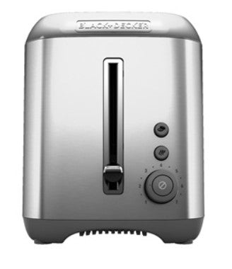 BLACK+DECKER Stainless Steel 2 Slice Toaster - TR3490 | Fast & Even Toasting | 2-Year Warranty | Perfect for Breakfast, Office, Dorm & Kitchen Use