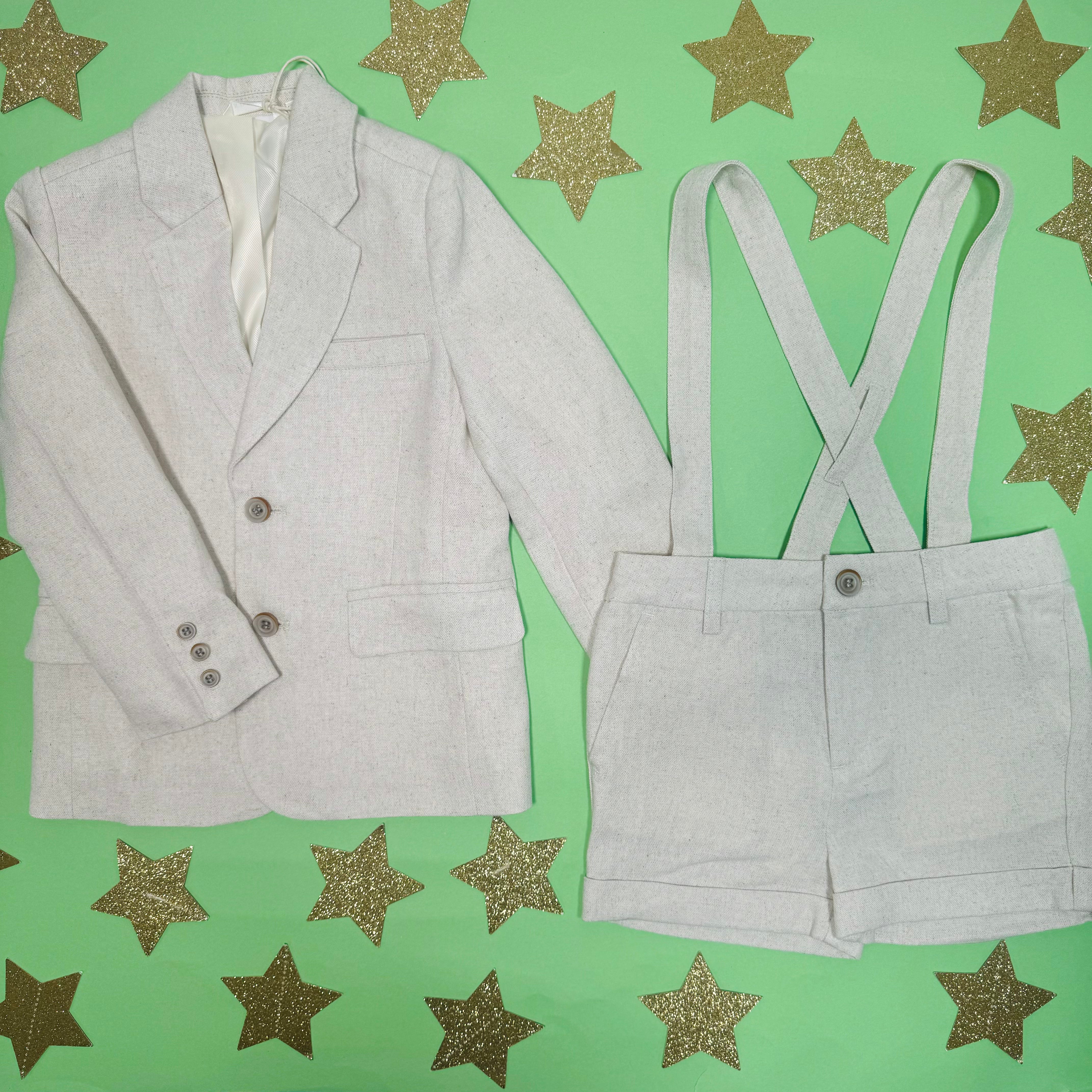 Linen Suspenders Shorts for Men - Comfortable & Stylish Casual Wear - Perfect for Summer, Travel, and Outdoor Activities