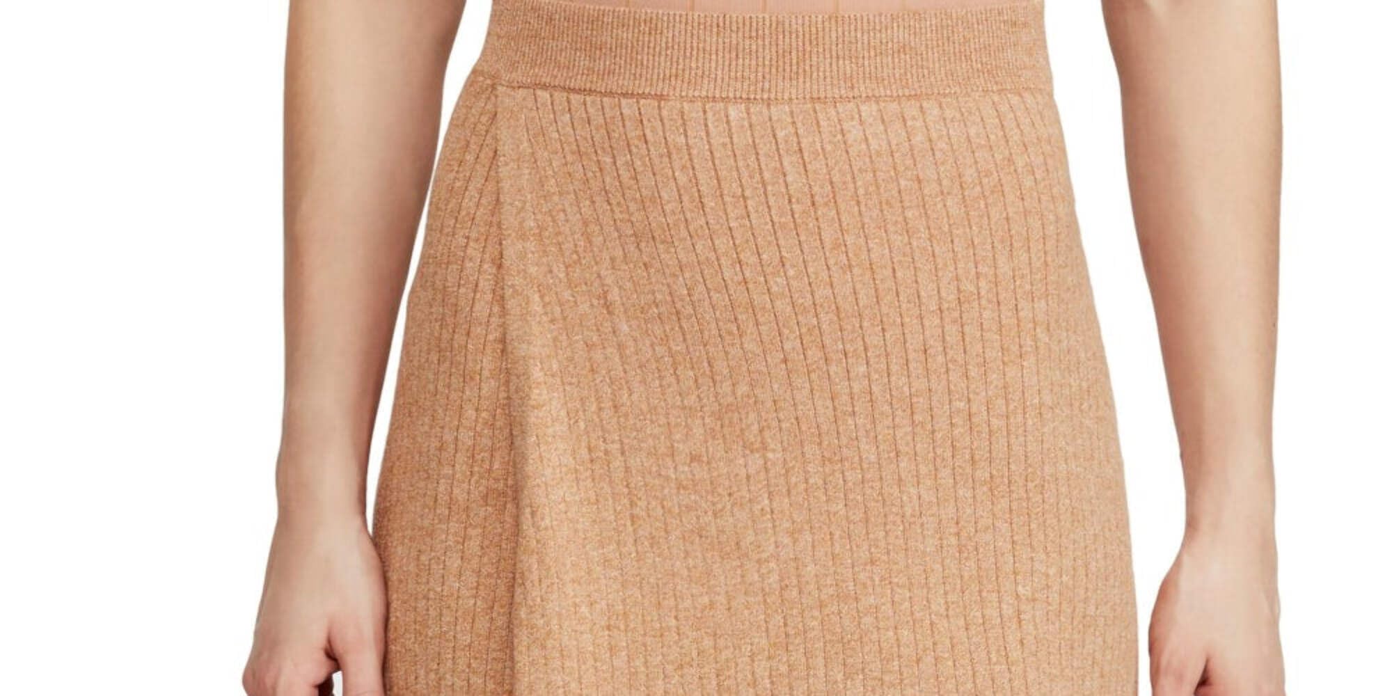 Free Women's Beige Mini Pencil Skirt Size XS - Chic Office Wear & Party Outfit for Women