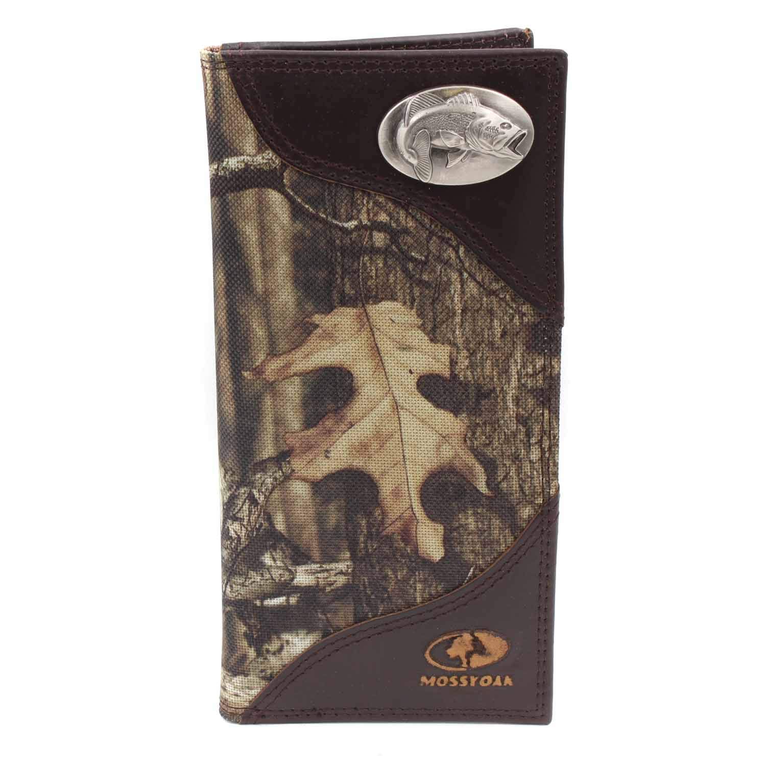ZEP-PRO Men's Camo Nylon Leather Concho Wallet for Men - Bass Pro Style Bifold Wallet with ID Window, Perfect for Outdoor Enthusiasts & Hunting Trips