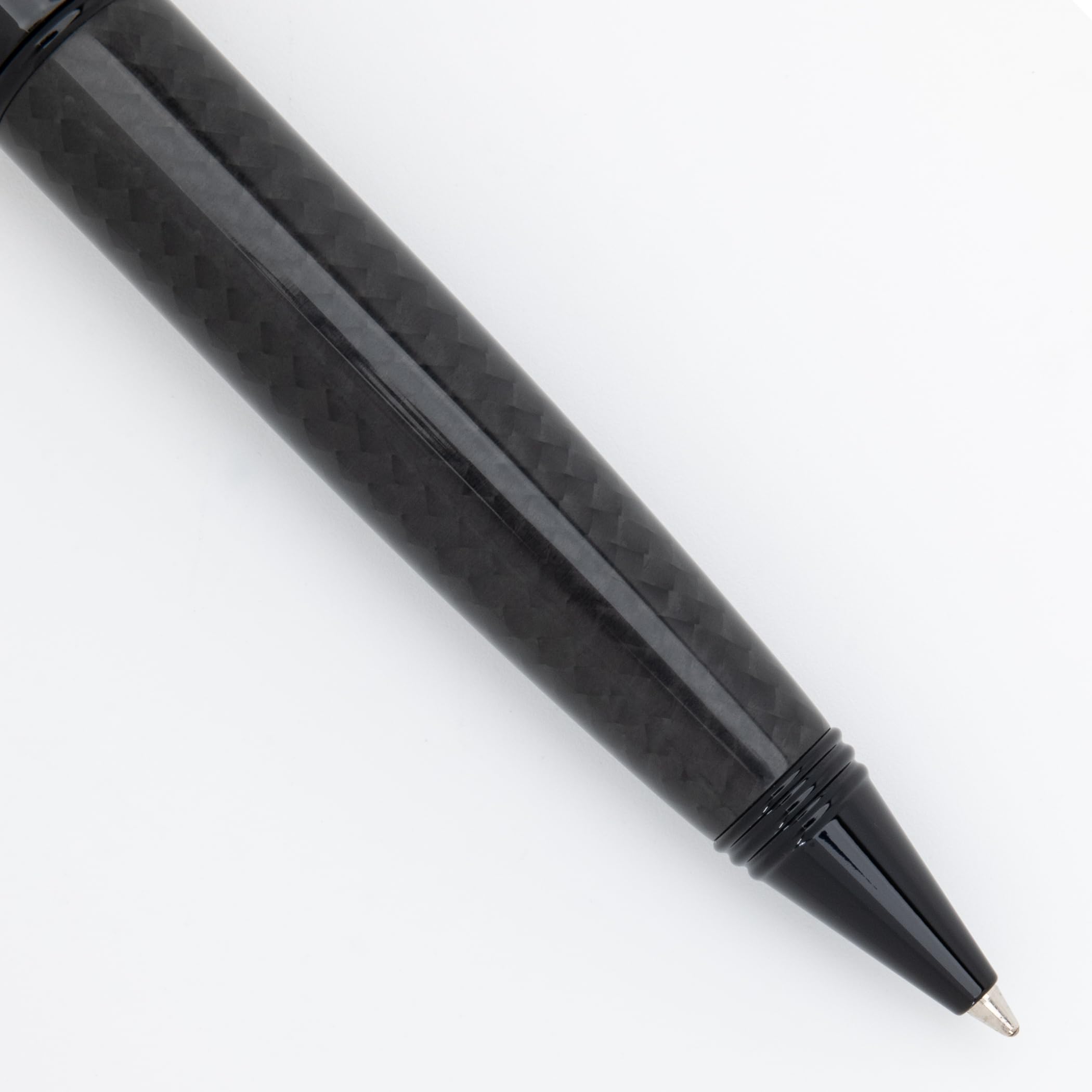 MONTEVERDE Invincia Deluxe Ballpoint Pen - Premium Black Carbon Fiber Design for Smooth Writing | Luxury Office & Executive Gift for Professionals