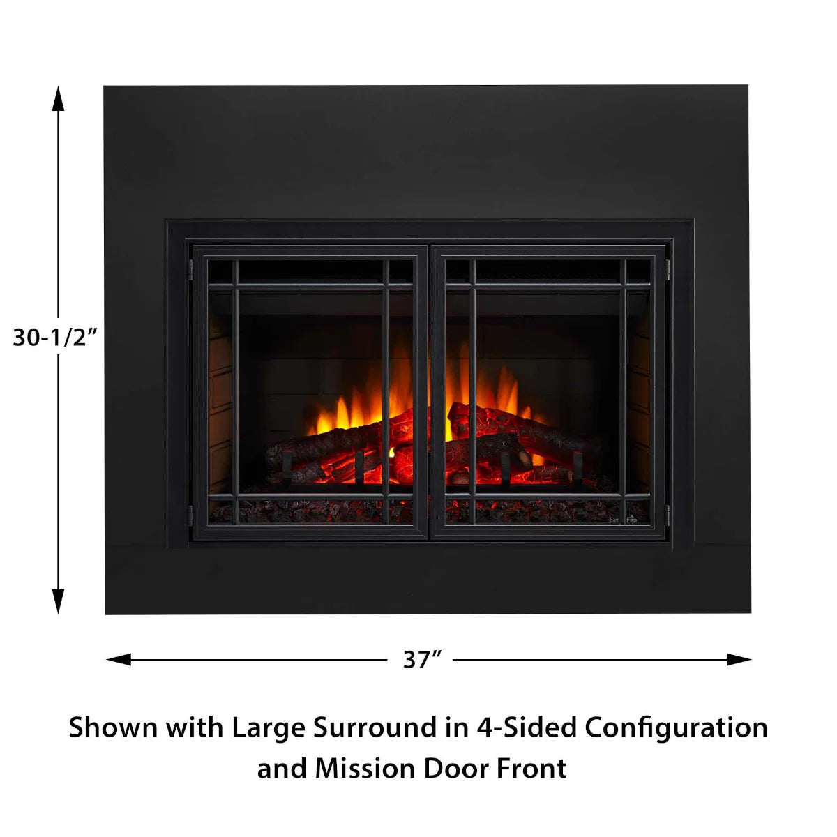 Simplifire 25 Electric Fireplace Insert - 25 Inch Recessed Wall Mount Heater with Realistic Flame Effect | Perfect for Living Rooms, Bedrooms & Home Offices (SF INS25)
