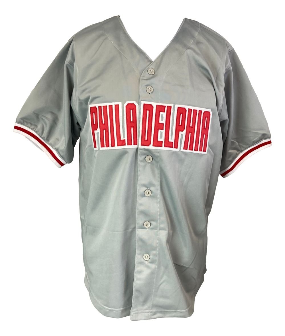 Brandon Marsh Philadelphia Phillies Signed Gray Baseball Jersey with JSA COA - Authentic MLB Memorabilia for Collectors & Fans - Perfect for Display, Gifting, and Game Day