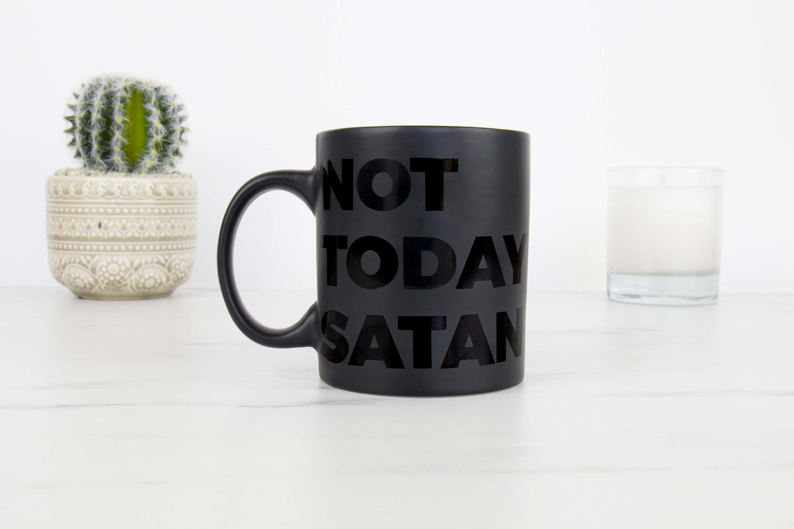 Gift Republic Today Satan Funny Coffee Mug - 11oz Ceramic Cup with Sarcastic Quote - Perfect for Office Humor, Gifts & Coffee Lovers
