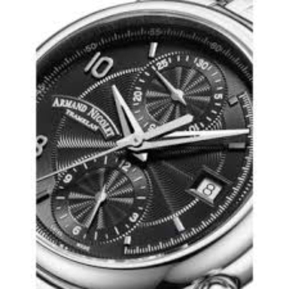 ARMAND NICOLET A844AAA NR M9742 Men's Luxury Automatic Watch with Black Leather Strap - Perfect for Business, Formal Events & Everyday Wear