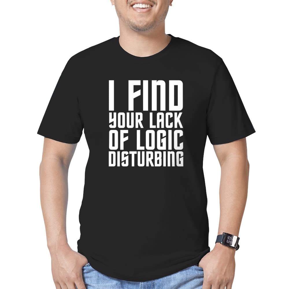Logic Men's Fitted T-Shirt - Dark Cotton Slim Fit Tee for Casual Wear, Street Style & Everyday Comfort