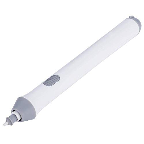 Electric Eraser Kit - Battery Operated Automatic Pencil Eraser with 20 Refills - Detailer Tool for Artists, Sketching, Drafting & Graphite Pencils (White) - Perfect for Art Projects, Technical Drawings & School Work