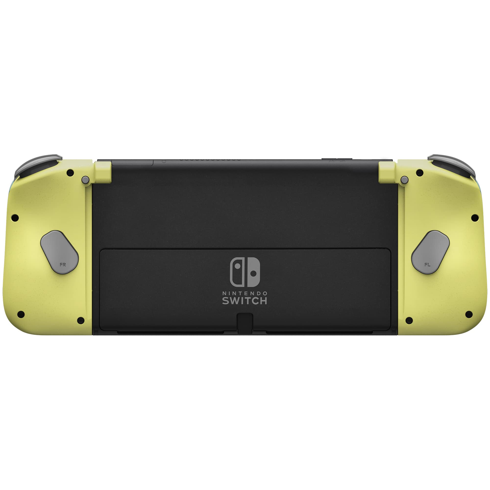 HORI Nintendo Switch Split Pad Compact (Light Gray & Yellow) - Ergonomic Handheld Controller - Officially Licensed by Nintendo (Renewed) - Perfect for Portable Gaming on the Go