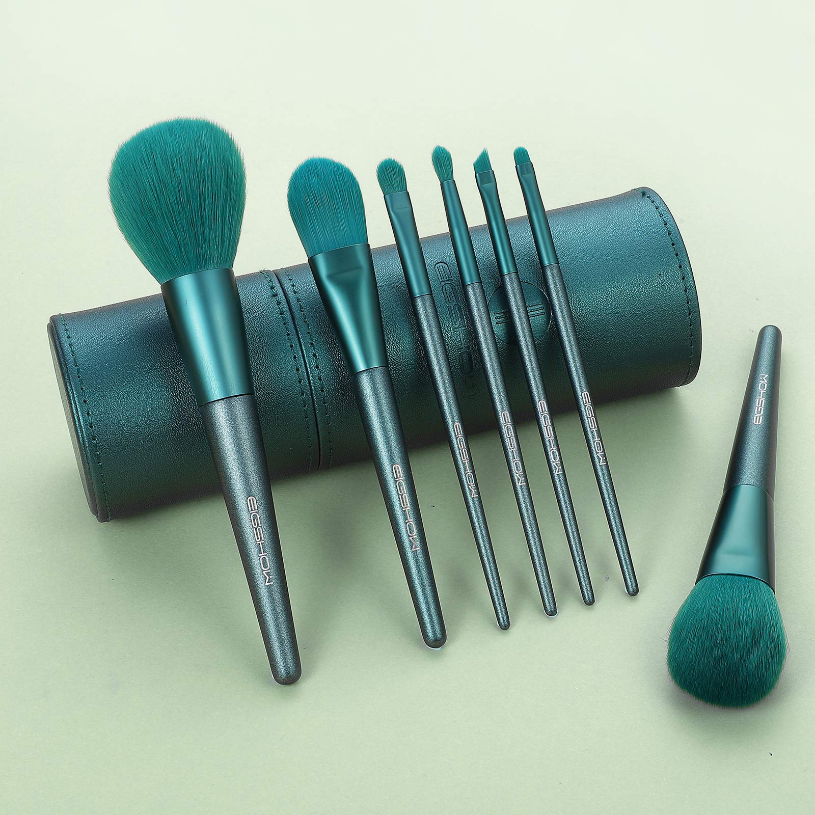 EIGSHOW 8Pcs Makeup Brush Set - Professional Synthetic Brushes for Foundation & Eyeshadow - Perfect for Travel & Daily Makeup