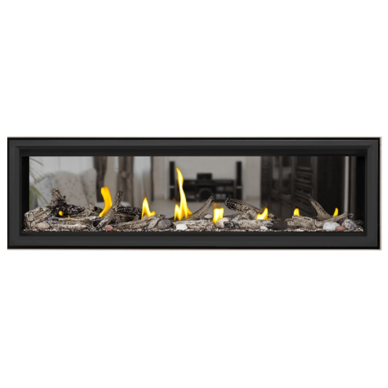 Napoleon Vector 62 See Through Linear Direct Vent Gas Fireplace - LV62N2 | Modern Home Heating Solution for Living Rooms & Patios